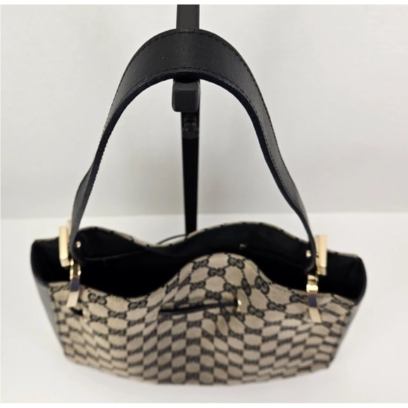 Gucci Black and Beige Shoulder Bag - Picture 3 of 16